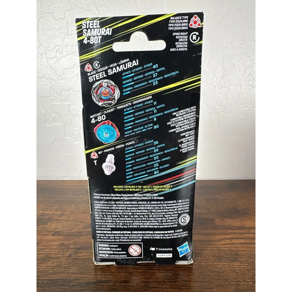Hasbro Beyblade X Steel Samurai 4-80T Balance‎ Type Spinning Top G0188 NEW